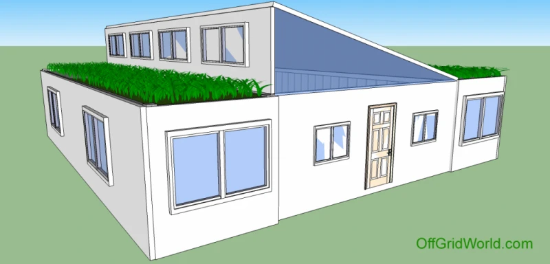 1440sqft Shipping Container Home with Living Roof