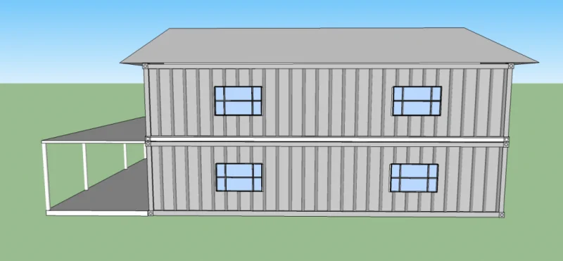 shipping container home plans 2 story