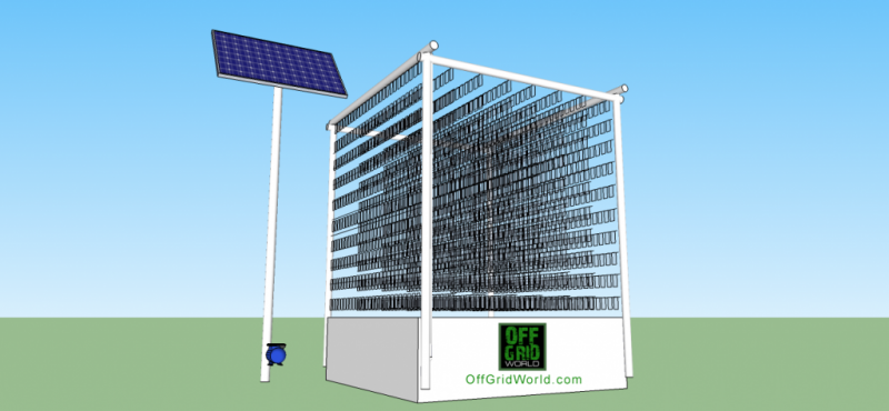 Solar powered vertical aquaponics