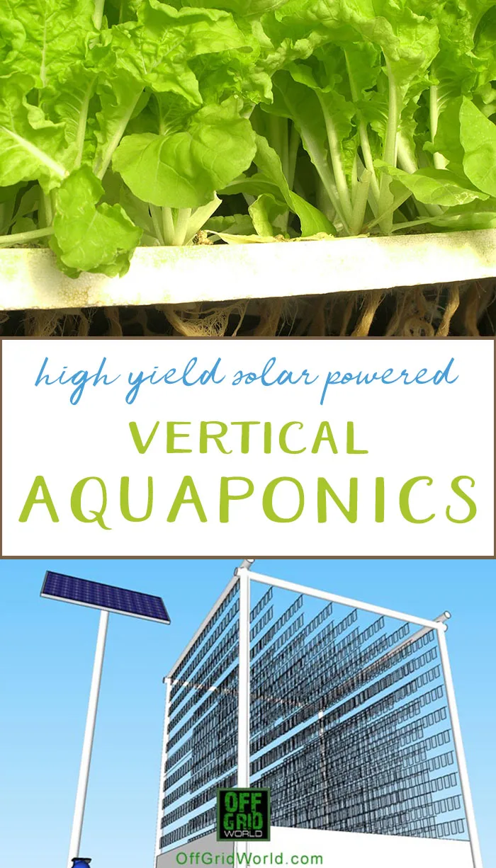 Solar powered vertical aquaponics