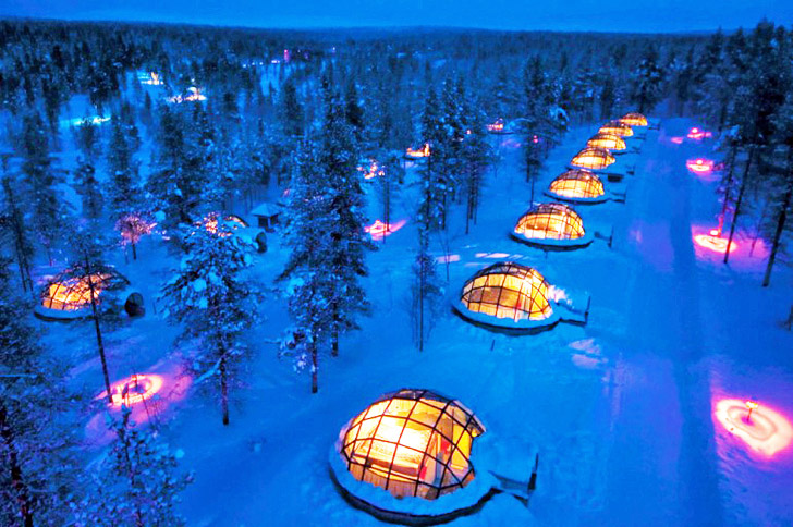Sleep Under The Northern Lights in a Glass Igloo in Finland