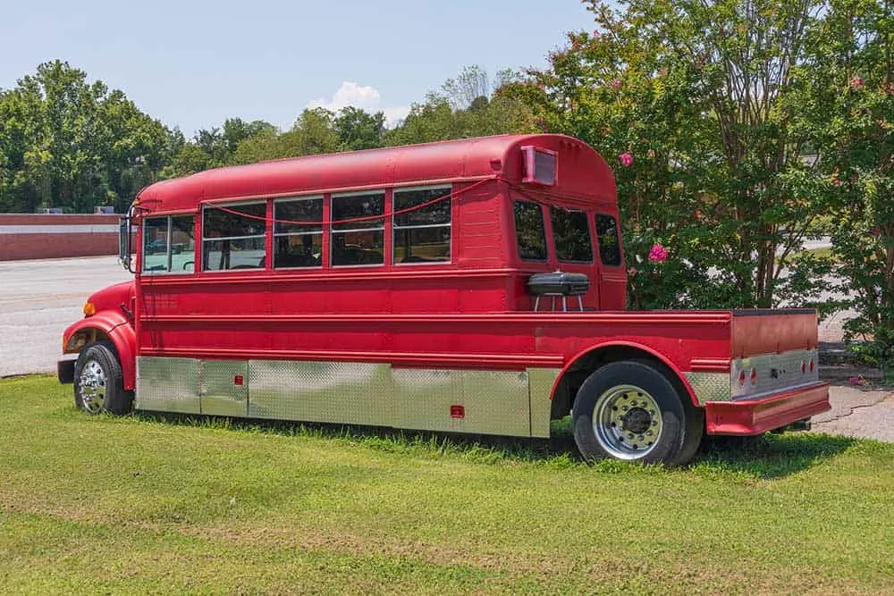 Converted camper bus
