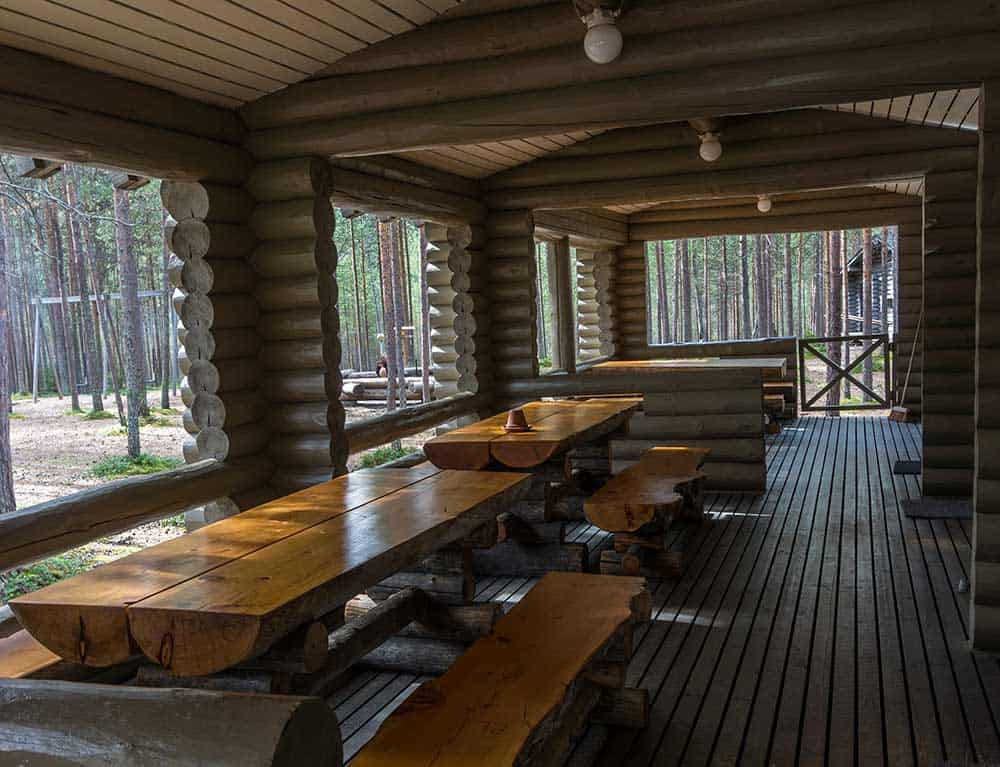 Log cabin tables