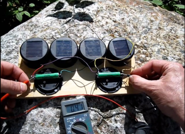 solar battery charger for garden lights