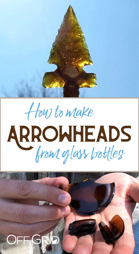 Glass bottle arrowheads
