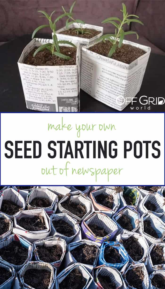 Newspaper seed starting pots