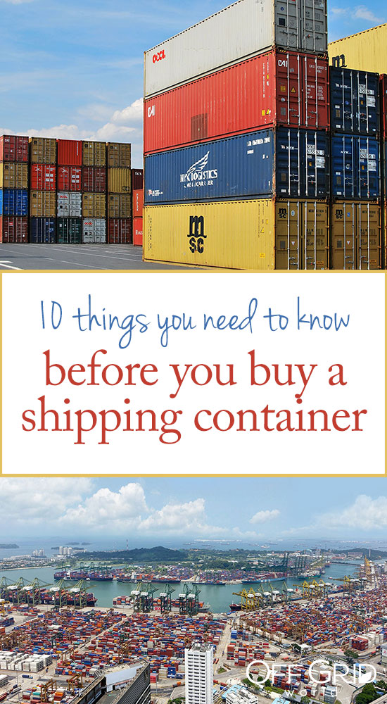Before you buy a shipping container