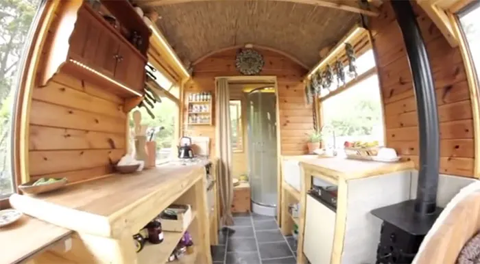 Tiny cabin kitchen