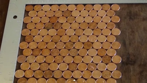 Copper penny floor