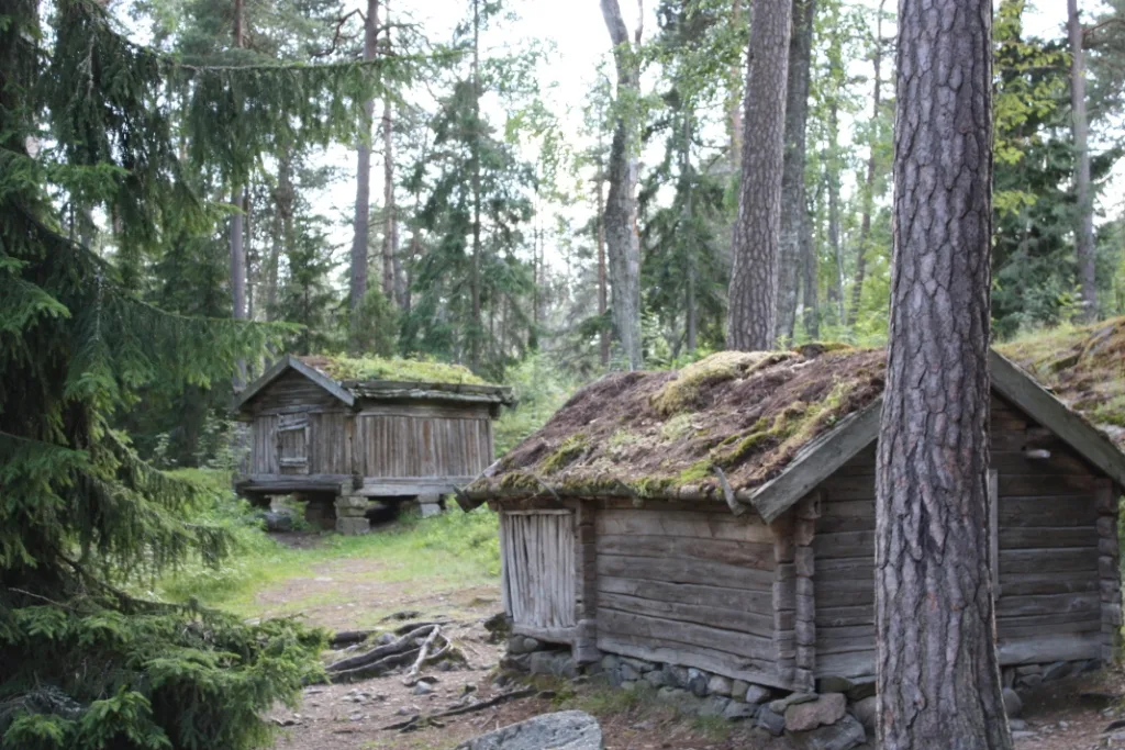 Cabins with living roofs in Finland