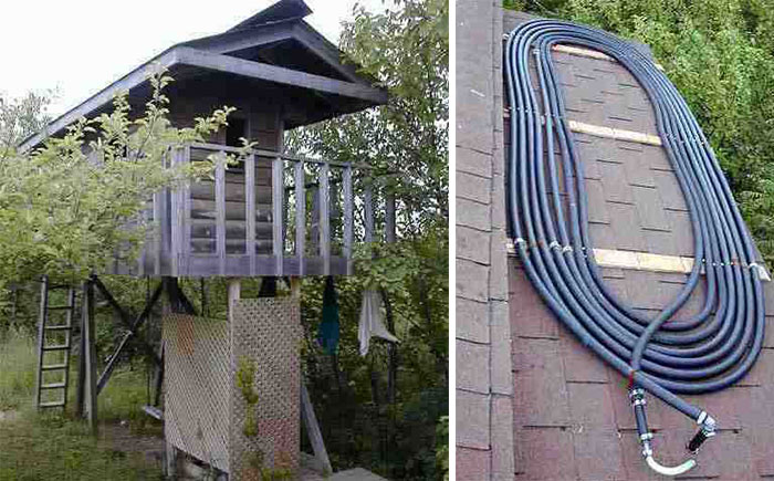 off-grid solar shower