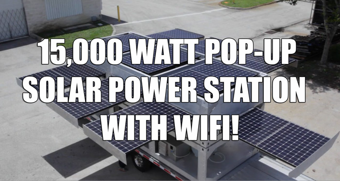 Amazing Shipping Container Transforms Into 15,000 Watt Pop-Up Solar Power Station with Wifi!