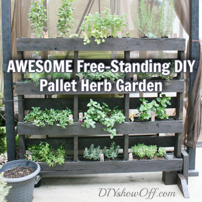 AWESOME Free-Standing DIY Pallet Herb Garden  Off Grid World