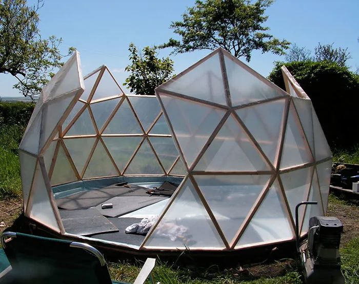 Geodome greenhouse in progress