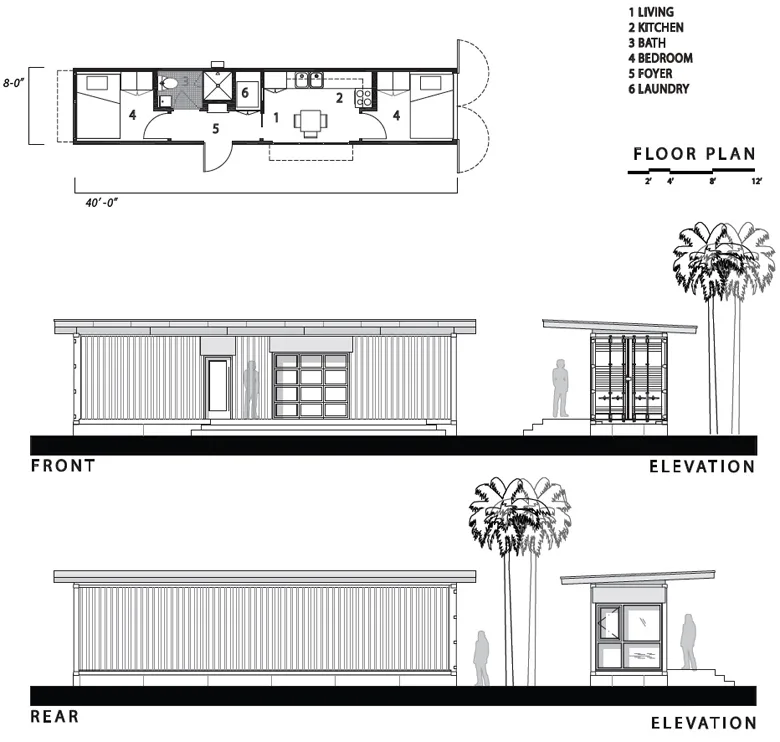 Shipping container floor plans