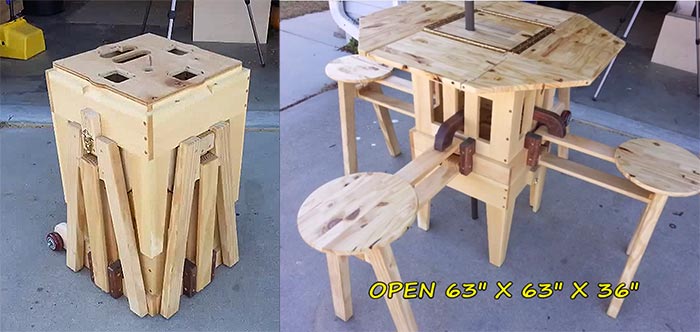 Magic Folding Picnic Table