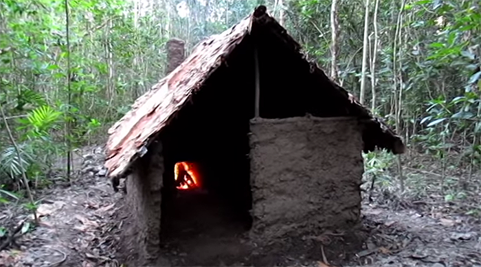 How To Build A Free Shelter With Fireplace Homemade Kiln Clay