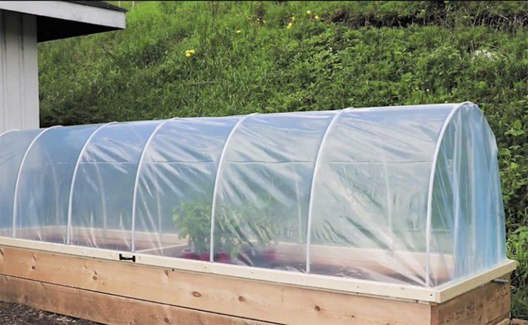 Hinged Hoop House Raised Bed Garden - Off Grid World