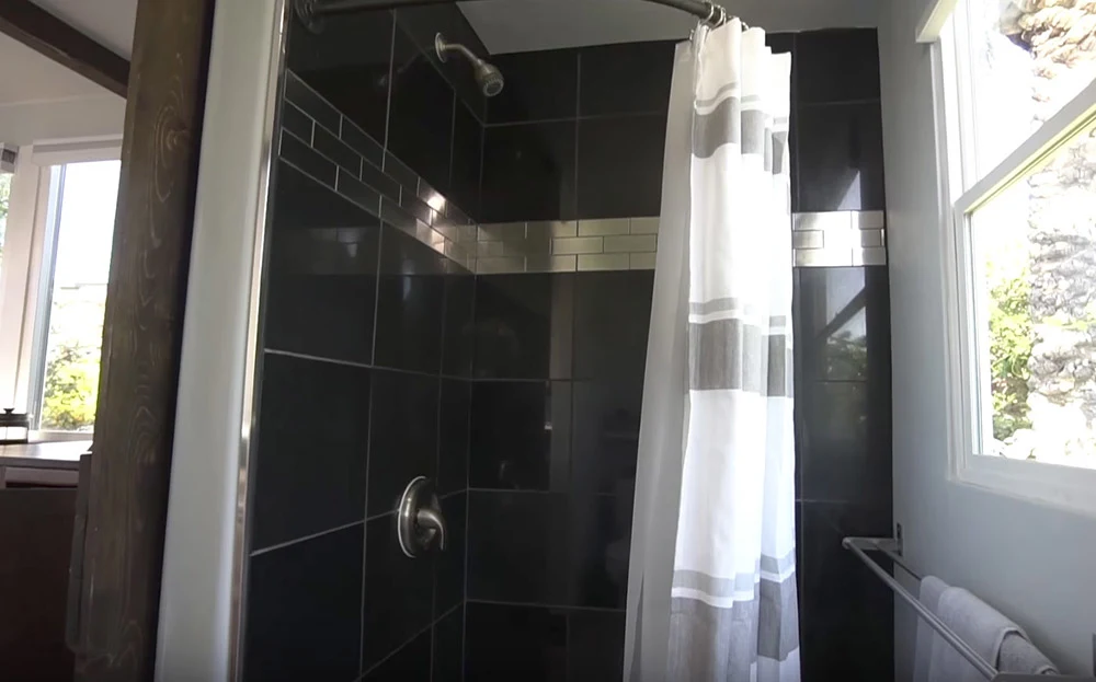 Shipping container home bathroom