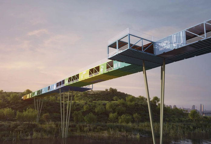 shipping-container-bridge Shipping container bridge