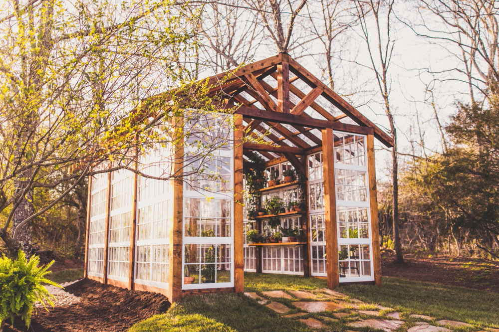 Greenhouse made from old windows