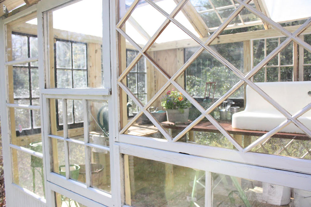 Greenhouse made with old windows