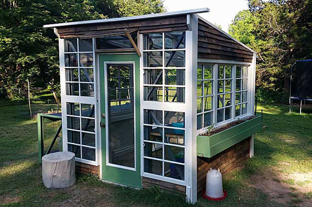 Greenhouse made with old windows
