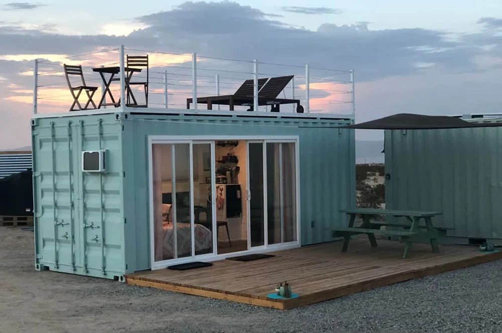 Off grid shipping container home