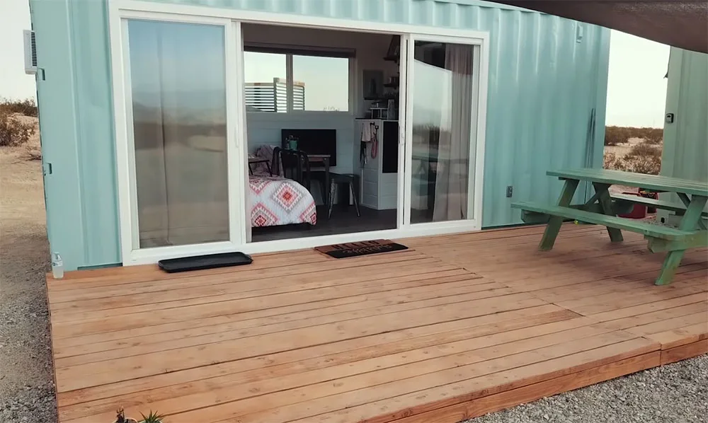 Off grid shipping container home