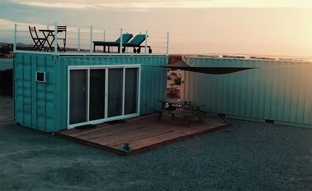 Off grid shipping container home