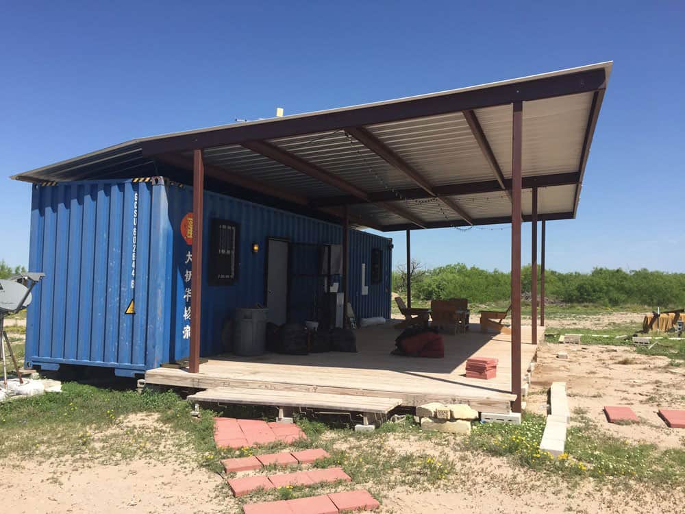 A Cozy Shipping Container Bunkhouse in Texas