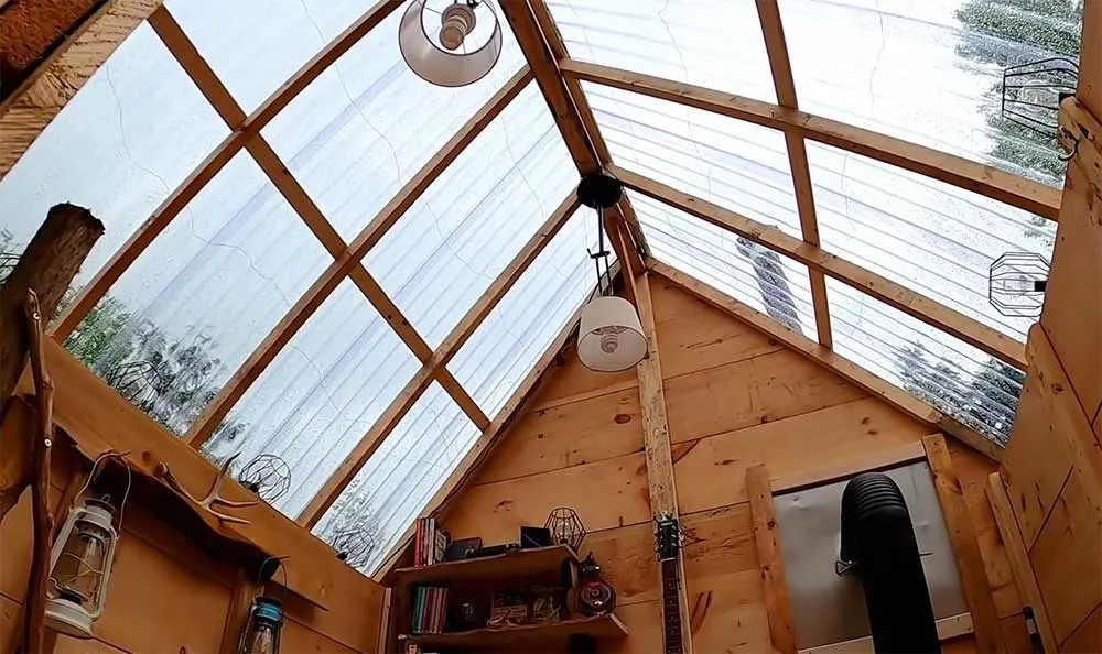 Passive solar cabin roof