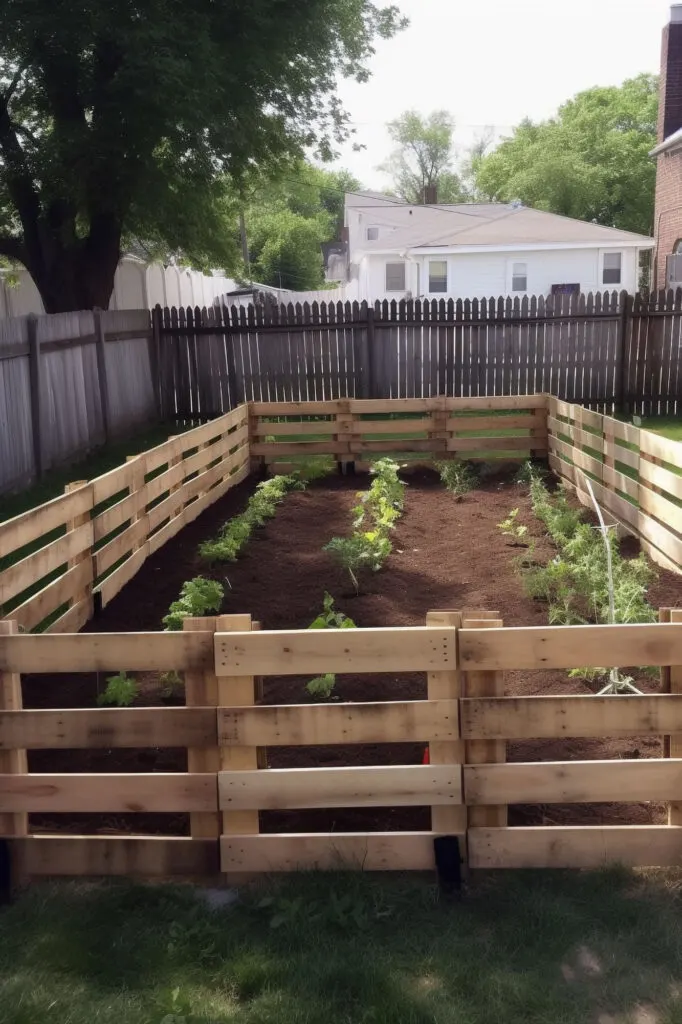 pallet garden fence