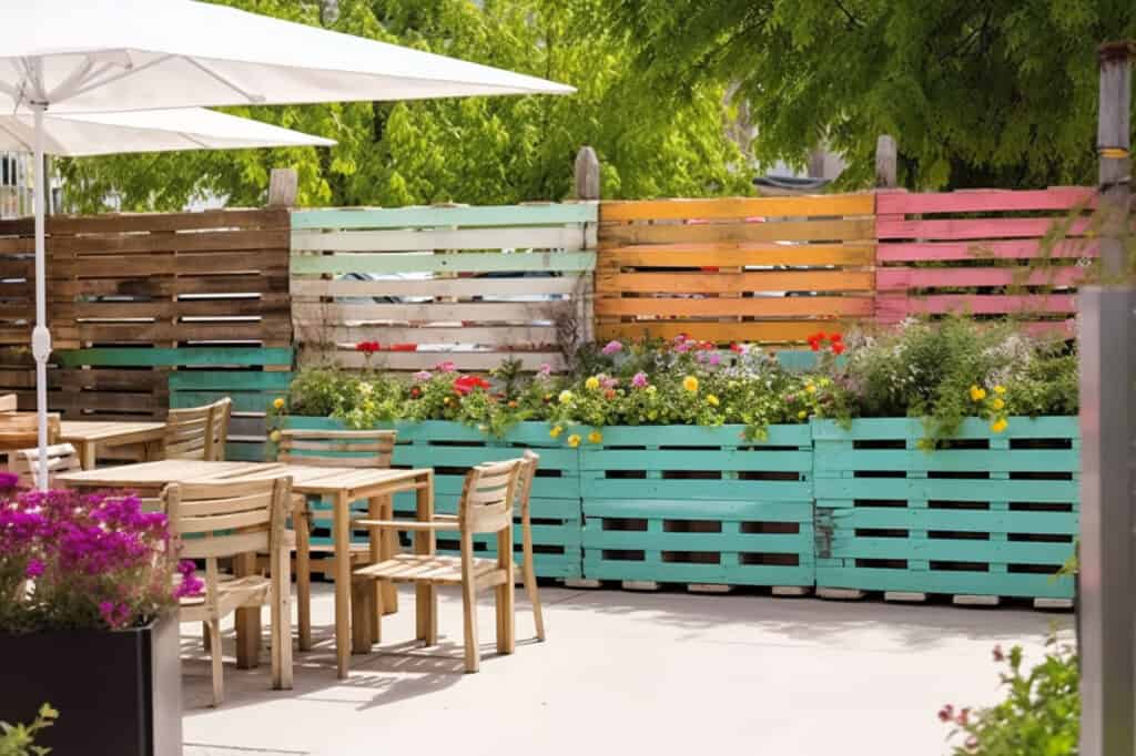 pallet patio fence