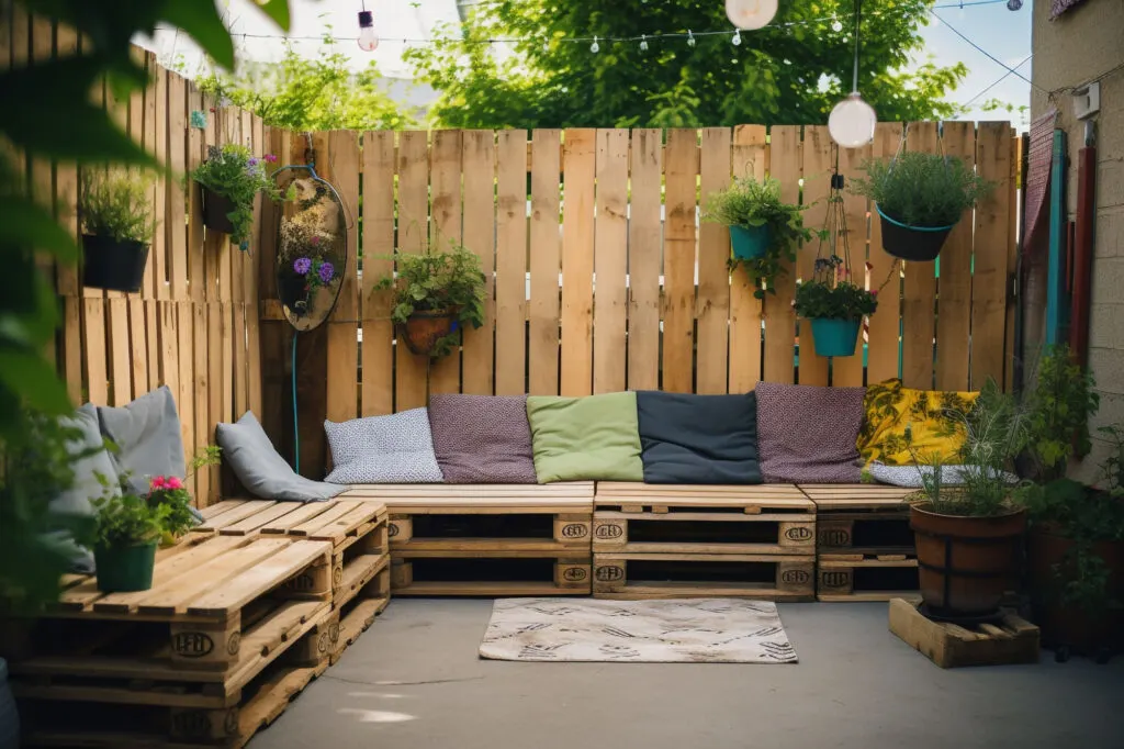 pallet patio fence