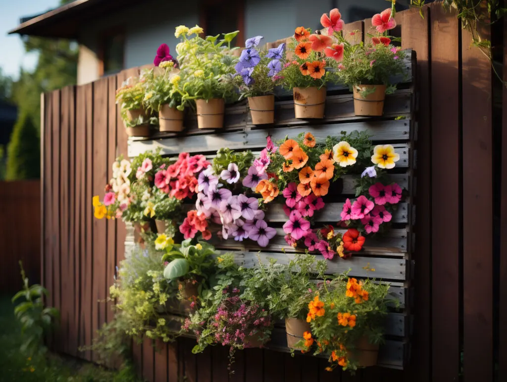 Pallet flower garden