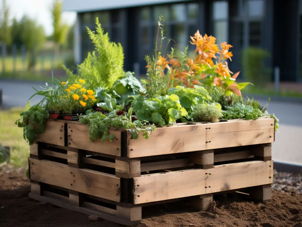 Pallet planter box