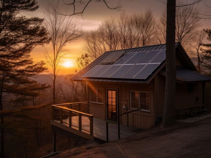 solar cabin with deck