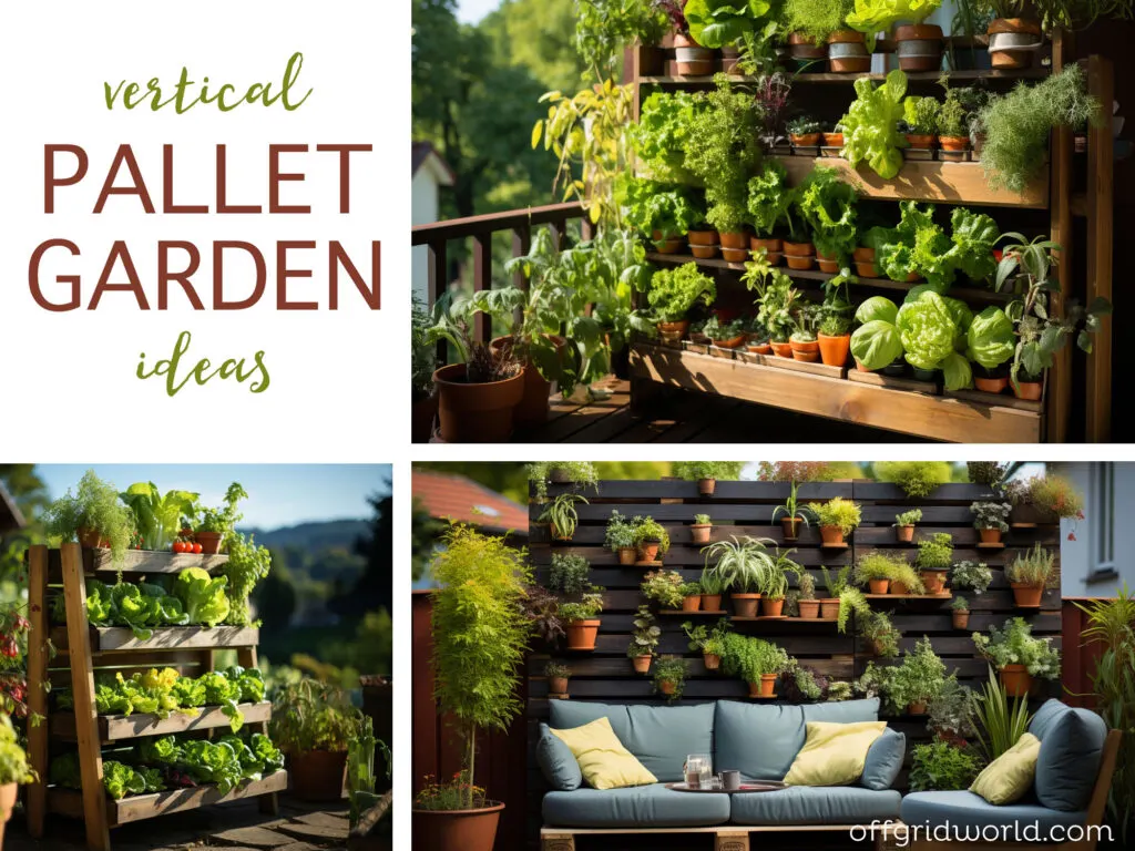 Vertical pallet garden ideas