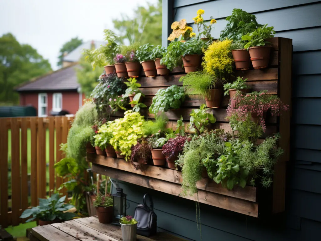 VERTICAL GARDEN with 2 pallets, DIY for balcony 