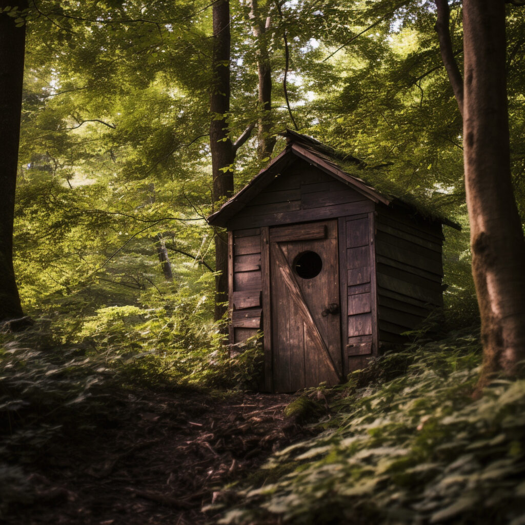 Outhouse in the woods