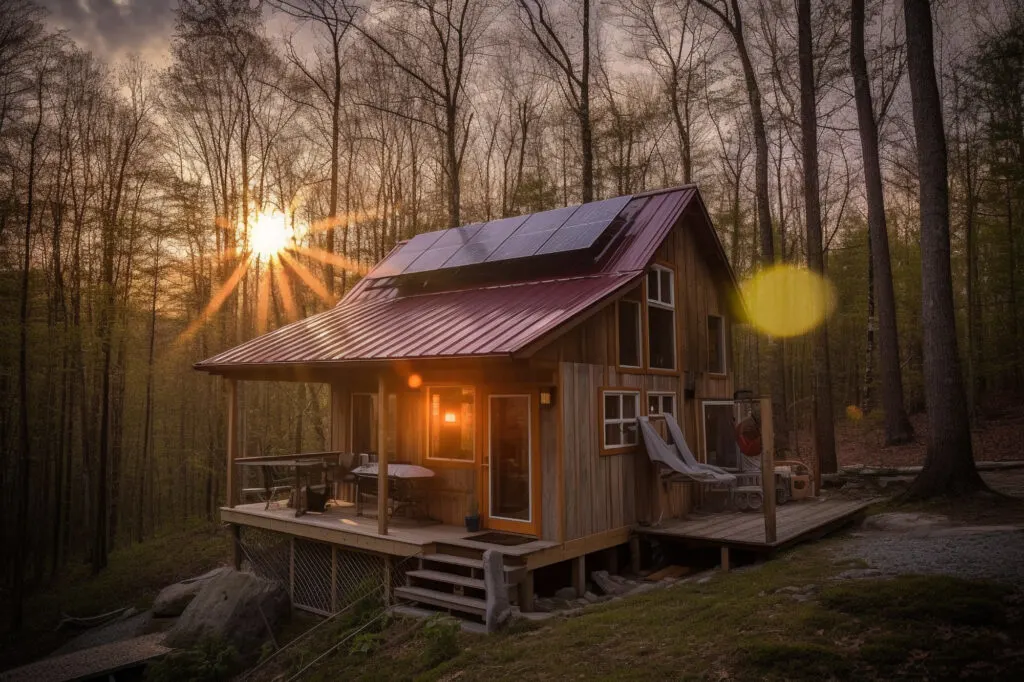 Solar tiny cabin