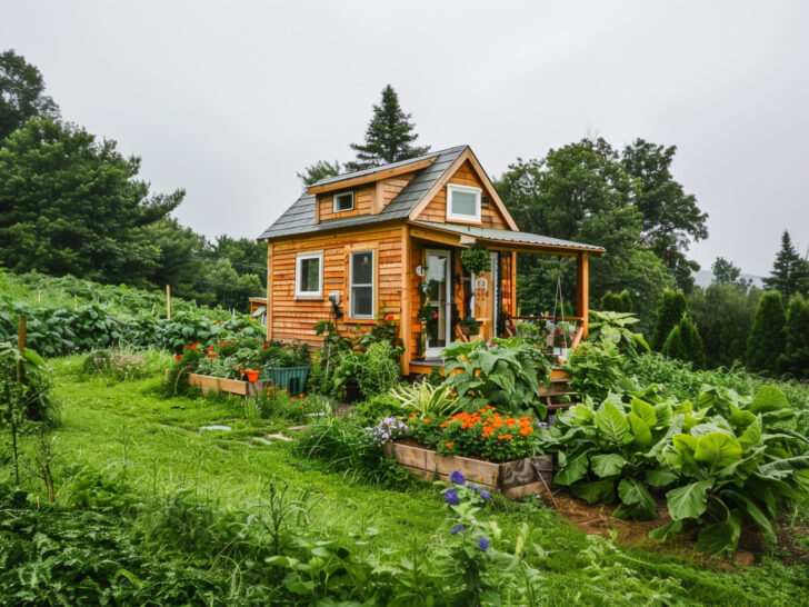 Tiny house with garden